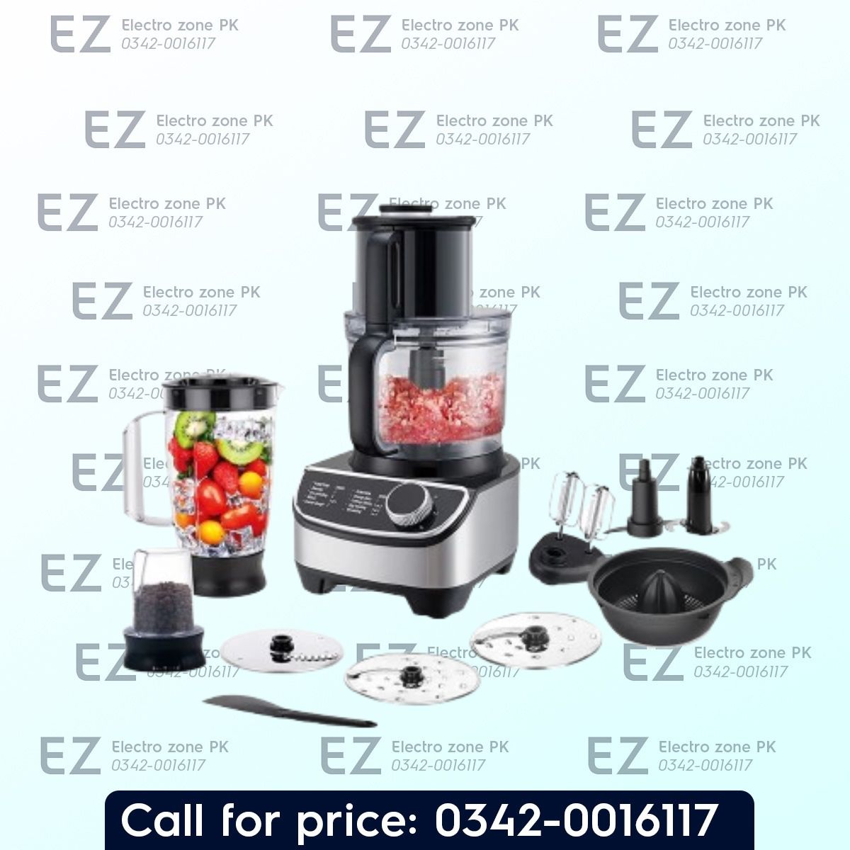 Westpoint WF 8817 Professional Kitchen Robot 4 in 1 combines mixing, blending, grinding, and chopping for efficient meal preparation. Buy from Electro Zone PK.